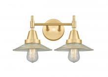 Innovations Lighting 447-2W-SG-G2-LED - Halophane - 2 Light - 18 inch - Satin Gold - Bath Vanity Light