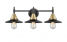  447-3W-BAB-M6-BK - Railroad - 3 Light - 26 inch - Black Antique Brass - Bath Vanity Light