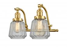 Innovations Lighting 515-2W-SG-G142-LED - Chatham - 2 Light - 18 inch - Satin Gold - Bath Vanity Light