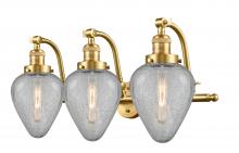 Innovations Lighting 515-3W-SG-G165-LED - Geneseo - 3 Light - 28 inch - Satin Gold - Bath Vanity Light