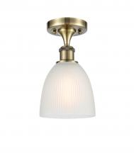  516-1C-AB-G381 - Castile - 1 Light - 6 inch - Antique Brass - Semi-Flush Mount