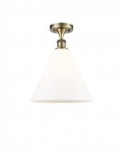  516-1C-AB-GBC-121 - Berkshire - 1 Light - 12 inch - Antique Brass - Semi-Flush Mount