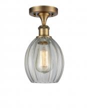 Innovations Lighting 516-1C-BB-G82-LED - Eaton - 1 Light - 6 inch - Brushed Brass - Semi-Flush Mount