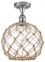 Innovations Lighting 516-1C-PC-G122-10RB - Farmhouse Rope - 1 Light - 10 inch - Polished Chrome - Semi-Flush Mount