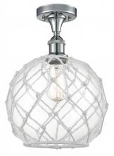 Innovations Lighting 516-1C-PC-G122-10RW-LED - Farmhouse Rope - 1 Light - 10 inch - Polished Chrome - Semi-Flush Mount