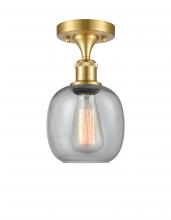 Innovations Lighting 516-1C-SG-G104-LED - Belfast - 1 Light - 6 inch - Satin Gold - Semi-Flush Mount