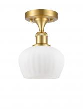  516-1C-SG-G91 - Fenton - 1 Light - 7 inch - Satin Gold - Semi-Flush Mount