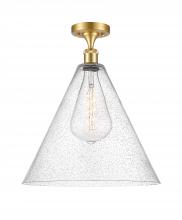 Innovations Lighting 516-1C-SG-GBC-164-LED - Berkshire - 1 Light - 16 inch - Satin Gold - Semi-Flush Mount