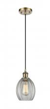  516-1P-AB-G82 - Eaton - 1 Light - 6 inch - Antique Brass - Cord hung - Mini Pendant