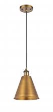  516-1P-BB-MBC-8-BB - Berkshire - 1 Light - 8 inch - Brushed Brass - Cord hung - Mini Pendant