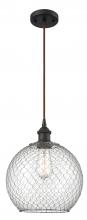 Innovations Lighting 516-1P-OB-G122-10CSN-LED - Farmhouse Chicken Wire - 1 Light - 10 inch - Oil Rubbed Bronze - Cord hung - Mini Pendant