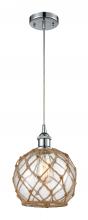 Innovations Lighting 516-1P-PC-G122-8RB-LED - Farmhouse Rope - 1 Light - 8 inch - Polished Chrome - Cord hung - Mini Pendant