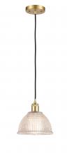  516-1P-SG-G422 - Arietta - 1 Light - 8 inch - Satin Gold - Cord hung - Mini Pendant