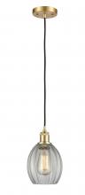  516-1P-SG-G82 - Eaton - 1 Light - 6 inch - Satin Gold - Cord hung - Mini Pendant