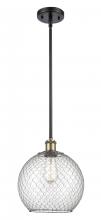 Innovations Lighting 516-1S-BAB-G122-10CSN-LED - Farmhouse Chicken Wire - 1 Light - 10 inch - Black Antique Brass - Mini Pendant