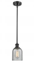 Innovations Lighting 516-1S-BK-G257-LED - Caledonia - 1 Light - 5 inch - Matte Black - Mini Pendant