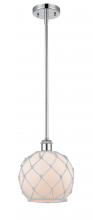 Innovations Lighting 516-1S-PC-G121-8RW - Farmhouse Rope - 1 Light - 8 inch - Polished Chrome - Mini Pendant