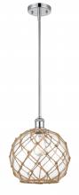 Innovations Lighting 516-1S-PC-G122-10RB - Farmhouse Rope - 1 Light - 10 inch - Polished Chrome - Mini Pendant