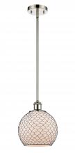 Innovations Lighting 516-1S-PN-G121-8CBK-LED - Farmhouse Chicken Wire - 1 Light - 8 inch - Polished Nickel - Mini Pendant