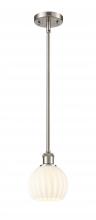  516-1S-SN-G1217-6WV - White Venetian - 1 Light - 6 inch - Brushed Satin Nickel - Mini Pendant