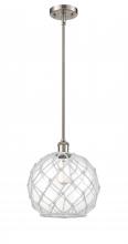 Innovations Lighting 516-1S-SN-G122-10RW - Farmhouse Rope - 1 Light - 10 inch - Brushed Satin Nickel - Mini Pendant