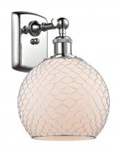 Innovations Lighting 516-1W-PC-G121-8CSN-LED - Farmhouse Chicken Wire - 1 Light - 8 inch - Polished Chrome - Sconce