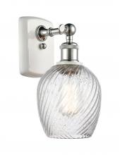  516-1W-WPC-G292 - Salina - 1 Light - 6 inch - White Polished Chrome - Sconce