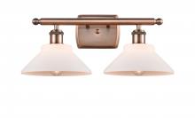 Innovations Lighting 516-2W-AC-G131 - Orwell - 2 Light - 18 inch - Antique Copper - Bath Vanity Light