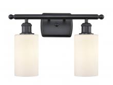  516-2W-BK-G801 - Clymer - 2 Light - 14 inch - Matte Black - Bath Vanity Light