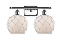 Innovations Lighting 516-2W-PC-G121-8RW - Farmhouse Rope - 2 Light - 18 inch - Polished Chrome - Bath Vanity Light