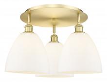  516-3C-SG-GBD-91 - Bristol - 3 Light - 21 inch - Satin Gold - Flush Mount