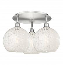 Innovations Lighting 516-3C-SN-G1216-10WM - White Mouchette - 3 Light - 22 inch - Satin Nickel - Flush Mount