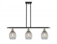  516-3I-BAB-G82 - Eaton - 3 Light - 36 inch - Black Antique Brass - Cord hung - Island Light