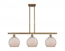 Innovations Lighting 516-3I-BB-G121-8CBK-LED - Farmhouse Chicken Wire - 3 Light - 36 inch - Brushed Brass - Cord hung - Island Light