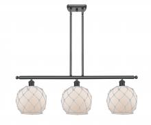 Innovations Lighting 516-3I-BK-G121-8RW-LED - Farmhouse Rope - 3 Light - 36 inch - Matte Black - Cord hung - Island Light