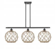 Innovations Lighting 516-3I-OB-G122-10RB-LED - Farmhouse Rope - 3 Light - 37 inch - Oil Rubbed Bronze - Cord hung - Island Light