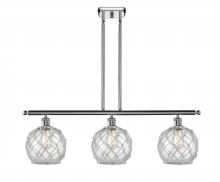 Innovations Lighting 516-3I-PC-G122-8RW-LED - Farmhouse Rope - 3 Light - 36 inch - Polished Chrome - Cord hung - Island Light