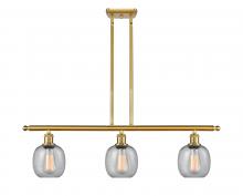  516-3I-SG-G104 - Belfast - 3 Light - 36 inch - Satin Gold - Cord hung - Island Light