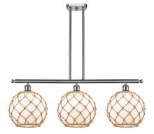 Innovations Lighting 516-3I-SN-G121-10RB-LED - Farmhouse Rope - 3 Light - 37 inch - Brushed Satin Nickel - Cord hung - Island Light