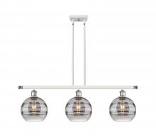 Innovations Lighting 516-3I-WPC-G556-8SM - Rochester - 3 Light - 36 inch - White Polished Chrome - Cord hung - Island Light