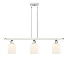  516-3I-WPC-G559-5GWH - Bridal Veil - 3 Light - 36 inch - White Polished Chrome - Cord hung - Island Light