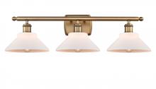 Innovations Lighting 516-3W-BB-G131-LED - Orwell - 3 Light - 28 inch - Brushed Brass - Bath Vanity Light