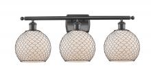 Innovations Lighting 516-3W-OB-G121-8CBK-LED - Farmhouse Chicken Wire - 3 Light - 28 inch - Oil Rubbed Bronze - Bath Vanity Light