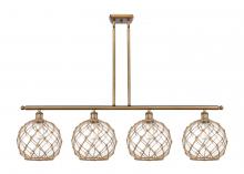 Innovations Lighting 516-4I-BB-G122-10RB-LED - Farmhouse Rope - 4 Light - 48 inch - Brushed Brass - Cord hung - Island Light