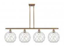 Innovations Lighting 516-4I-BB-G122-10RW-LED - Farmhouse Rope - 4 Light - 48 inch - Brushed Brass - Cord hung - Island Light