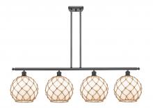  516-4I-OB-G121-10RB - Farmhouse Rope - 4 Light - 48 inch - Oil Rubbed Bronze - Cord hung - Island Light