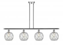 Innovations Lighting 516-4I-PC-G122-8RW-LED - Farmhouse Rope - 4 Light - 48 inch - Polished Chrome - Cord hung - Island Light