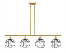 Innovations Lighting 516-4I-SG-CE-8-BK - Lake Placid - 4 Light - 48 inch - Satin Gold - Stem Hung - Island Light