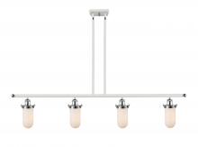 Innovations Lighting 516-4I-WPC-CE231-W-LED - Kingsbury - 4 Light - 48 inch - White Polished Chrome - Cord hung - Island Light