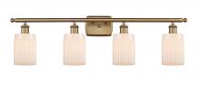 Innovations Lighting 516-4W-BB-G341-LED - Hadley - 4 Light - 35 inch - Brushed Brass - Bath Vanity Light